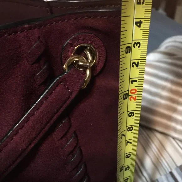 Tory Burch Burgundy Shoulder Bag - Picture 10 of 11
